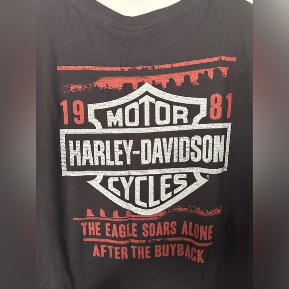 “The Eagle Soars Alone” Harley Davidson Tshirt - Picture 4 of 7